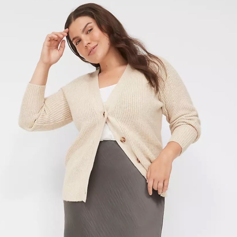 Lane Bryant Cotton Blend Cardigan Plus Women’s Size W22/24 New With Tags!